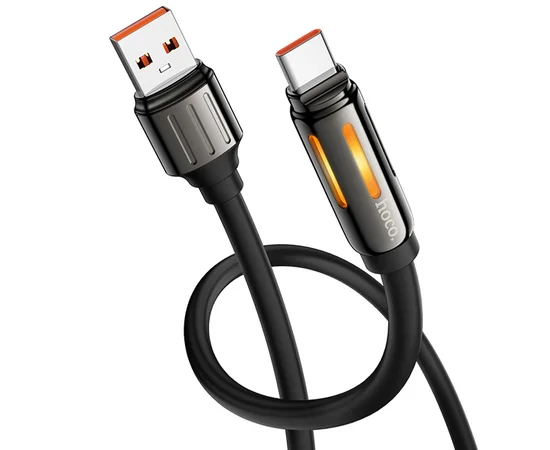 Дата кабель Hoco U136 Prize USB to Type-C 5A (1.2m) Black