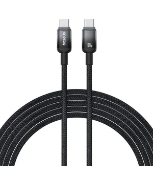 Дата кабель Baseus Discolor Series Fast Charging Type-C to Type-C 100W (1m) (P10374902) Cluster Black