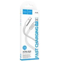 Дата кабель Hoco X125 Exceso Type-C to Type-C 60W (1m) White