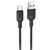 Дата кабель Borofone BX113 Lenny USB to Type-C 3A (1m) Black