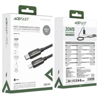 Дата кабель Acefast C23-01 Type-C to Lightning 30W (1.2m) Black