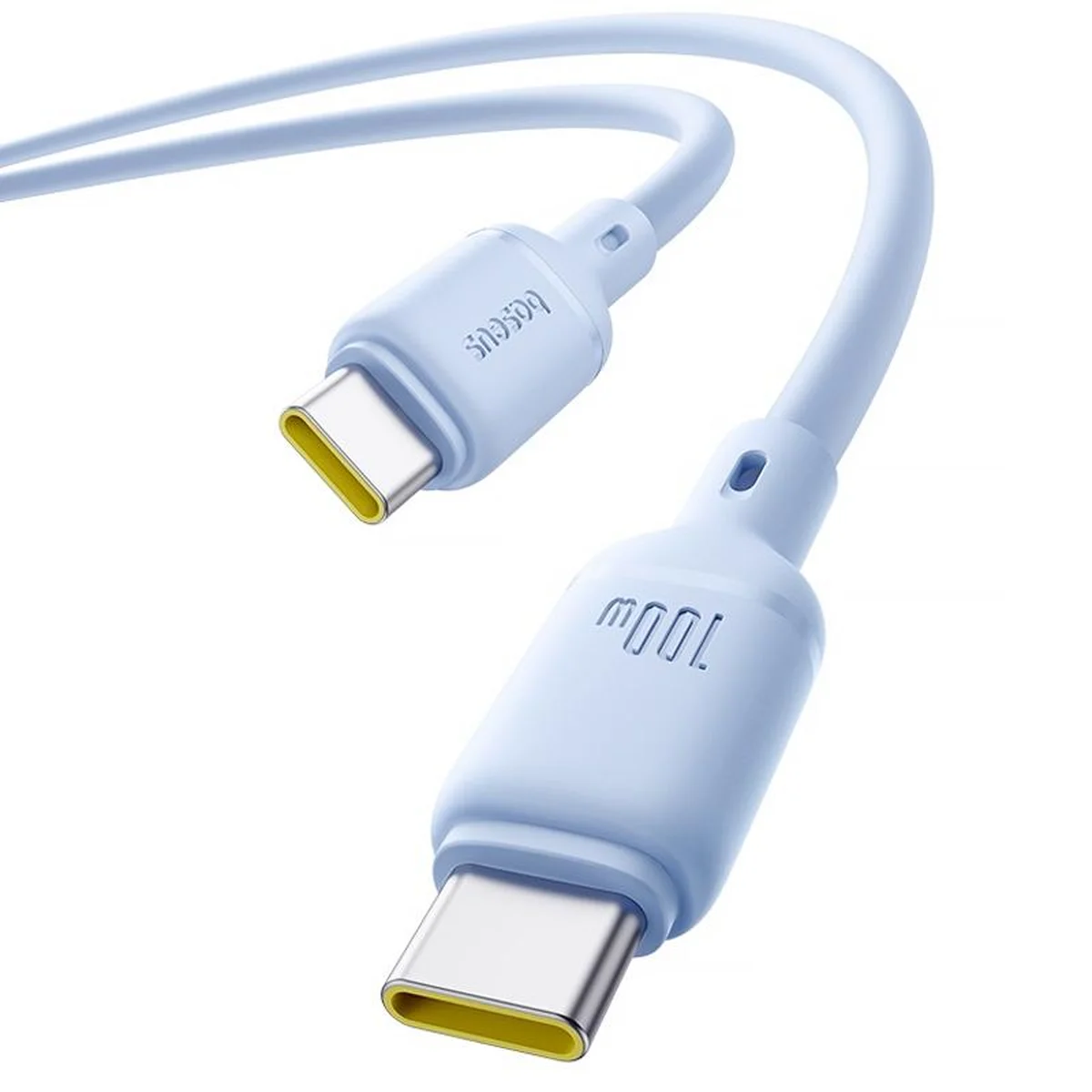 Дата кабель Baseus Silky Series OS Fast Charging Type-C to Type-C 100W (1m) (P10377704) Galaxy Blue