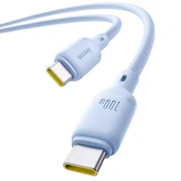 Дата кабель Baseus Silky Series OS Fast Charging Type-C to Type-C 100W (1m) (P10377704) Galaxy Blue