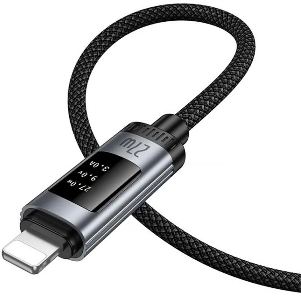 Дата кабель Hoco U148 Lord with display Type-C to Lightning 27W (1.2m) Black
