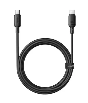 Дата кабель Baseus Silky Series OS Fast Charging Type-C to Type-C 100W (1m) (P10377704) Cluster Black
