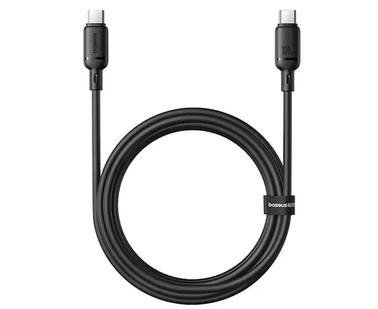 Дата кабель Baseus Silky Series OS Fast Charging Type-C to Type-C 100W (1m) (P10377704) Cluster Black