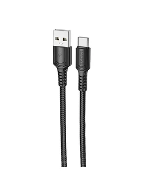 Дата кабель Borofone BX116 Certain USB для Type-C 3A (1m) Black