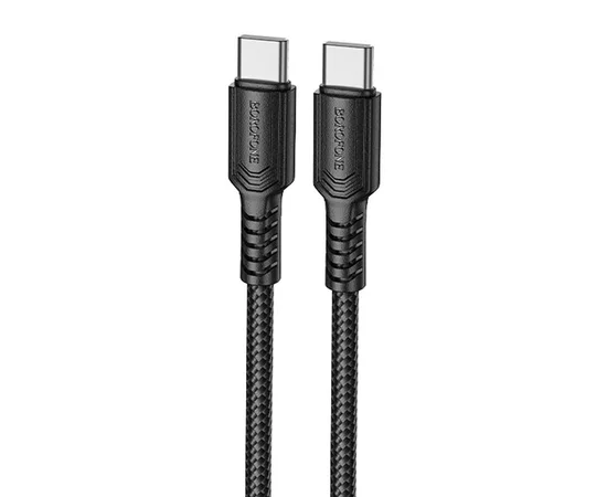 Дата кабель Borofone BX116 Certain Type-C to Type-C 60W (1m) Black
