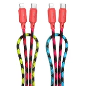 Дата кабель Hoco X116 Meridian Type-C to Lightning 27W (1m) Gradient Red Mix