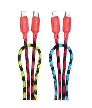 Дата кабель Hoco X116 Meridian Type-C to Lightning 27W (1m) Gradient Red Mix