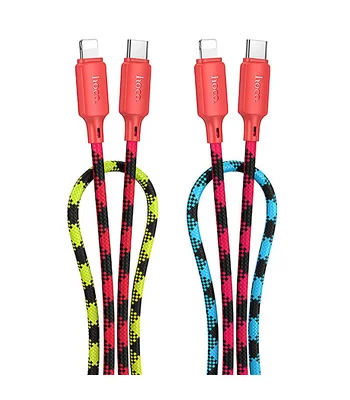 Дата кабель Hoco X116 Meridian Type-C to Lightning 27W (1m) Gradient Red Mix