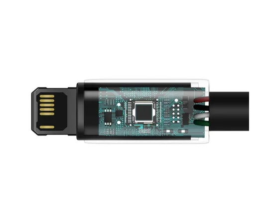Дата кабель Baseus Tungsten Gold USB to Lightning Cable 2.4A (1m) (CALWJ-0) Black