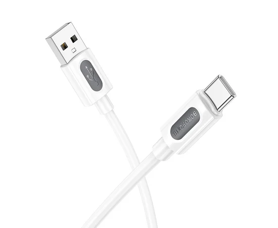 Дата кабель Borofone BX114 Structure USB to Type-C 3A (1m) White