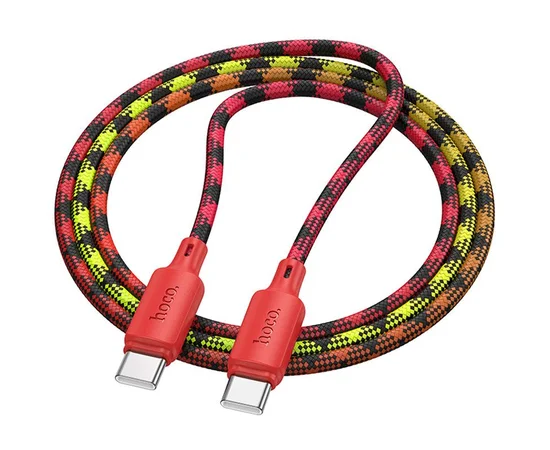 Дата кабель Hoco X116 Meridian Type-C to Type-C 60W (1m) Gradient Red Mix