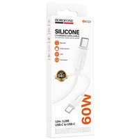Дата кабель Borofone BX123 Leya Type-C to Type-C 60W (1m) White