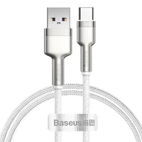 Дата кабель Baseus Cafule Metal Data USB Type-C 66W (2m) (CAKF0002) White