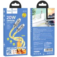 Дата кабель Hoco U113 Solid 20W Type-C to Lightning (1m) Gold