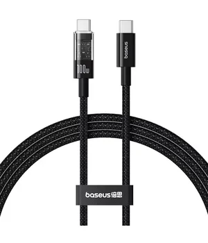 Дата кабель Baseus Gem Fast Charging Type-C to Type-C 100W (1m) (P10373000111) Cluster Black