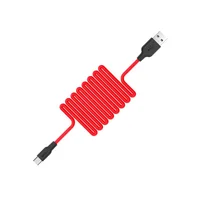 Дата кабель Hoco X21 Silicone Type-C Cable (1m) Черный / Красный