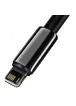 Дата кабель Baseus Tungsten Gold USB to Lightning Cable 2.4A (1m) (CALWJ-0) Black