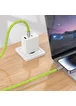 Дата кабель-шнурок Hoco GH7 Elegant Type-C to Lightning (1.8m) Fluorescent Green
