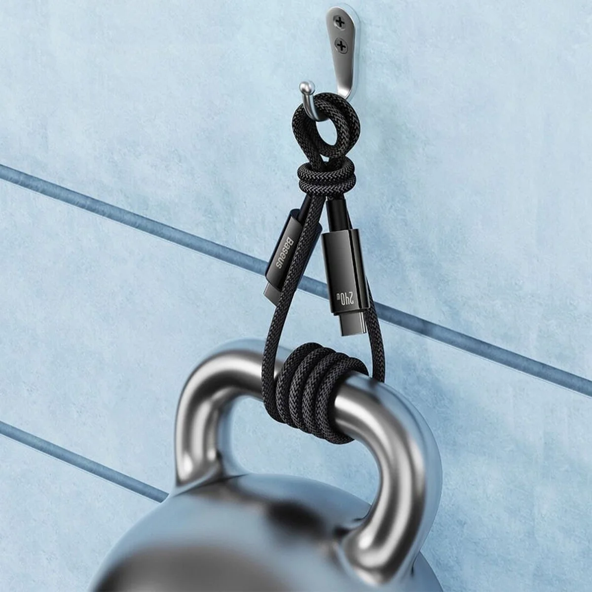 Дата кабель Baseus Tungsten Gold Type-C to Type-C Cable 240W (1m) (CAWJ04000) Black