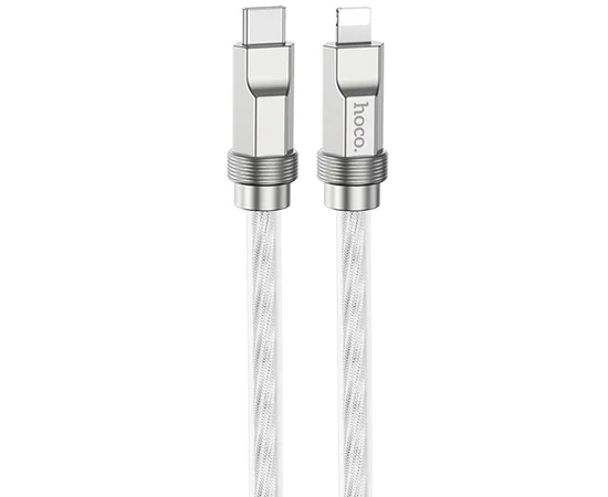 Дата кабель Hoco U113 Solid 20W Type-C to Lightning (1m) Silver