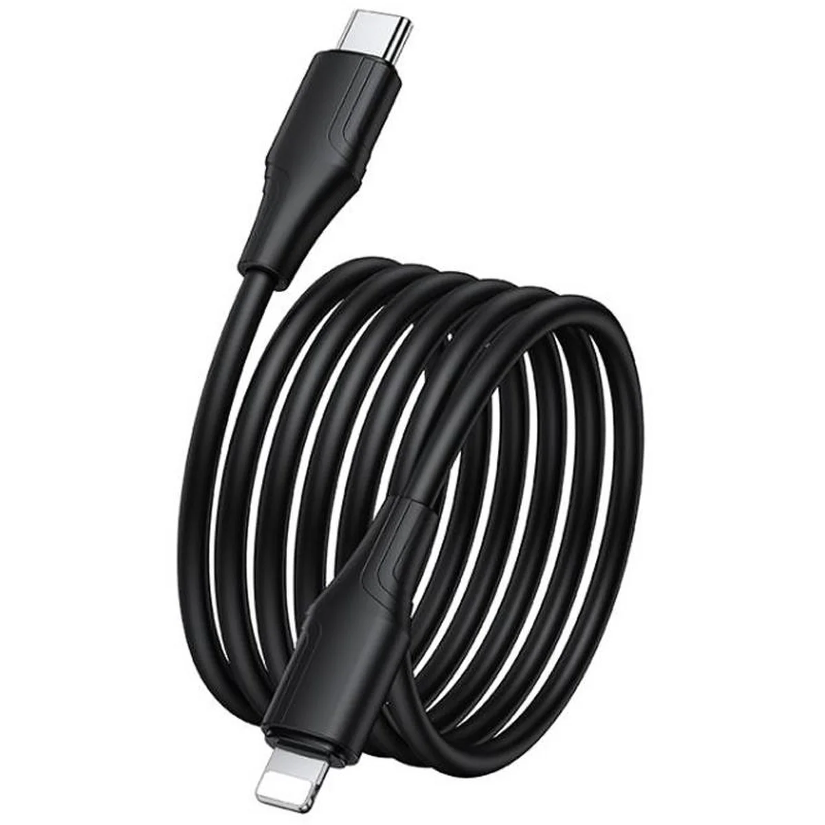 Дата кабель Hoco X124 Bien silicone Type-C to Lightning 27W (1m) Black