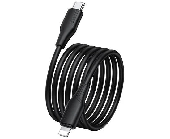 Дата кабель Hoco X124 Bien silicone Type-C to Lightning 27W (1m) Black