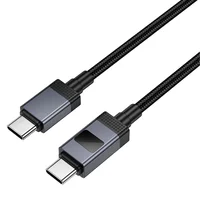 Дата кабель Hoco X118 Generous with display Type-C to Type-C 60W (1m) Black