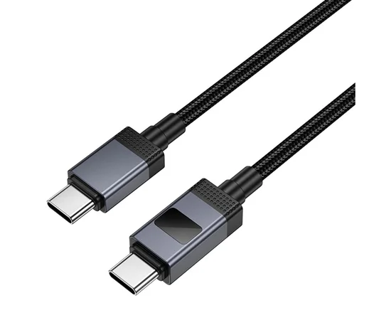 Дата кабель Hoco X118 Generous with display Type-C to Type-C 60W (1m) Black