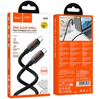 Дата кабель Hoco U143 Joy Type-C to Type-C 240W (1.2m) Black