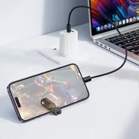 Дата кабель Hoco X126 Experto Type-C to Type-C 60W + Phone Holder & Lanyard (0.35m) Black