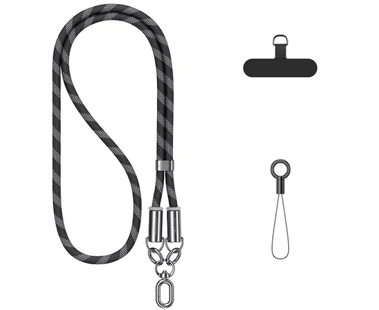 Дата кабель-шнурок Usams US-SJ745 Type-C to Type-C 60W (1.2m) Black