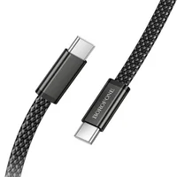 Дата кабель Borofone BX124 Peace Type-C to Type-C 60W (1m) Black