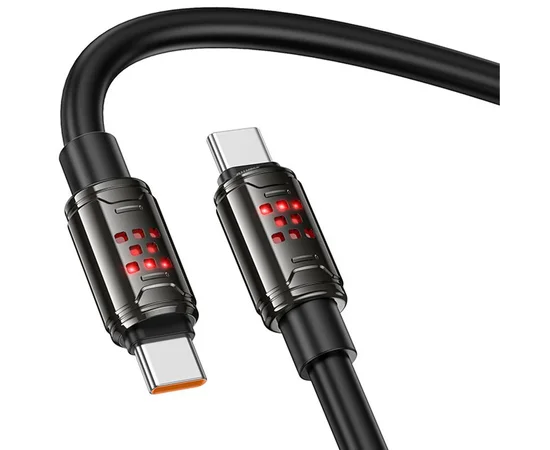 Дата кабель Hoco U143 Joy Type-C to Type-C 240W (1.2m) Black