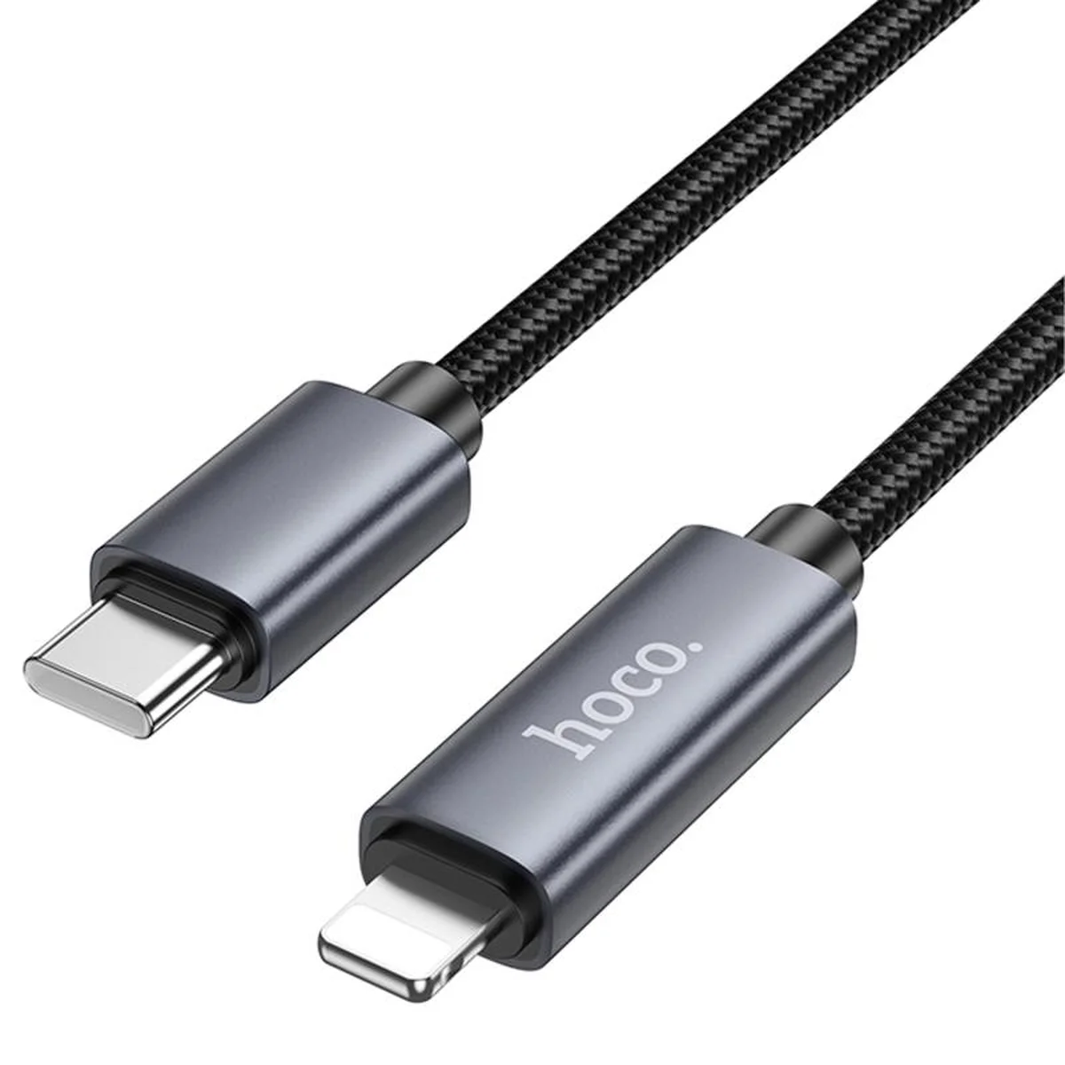 Дата кабель Hoco X112 Favor with display Type-C to Lightning 27W (1m) Black