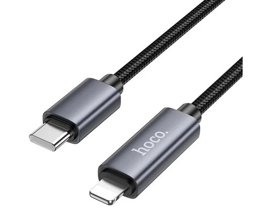 Дата кабель Hoco X112 Favor with display Type-C to Lightning 27W (1m) Black