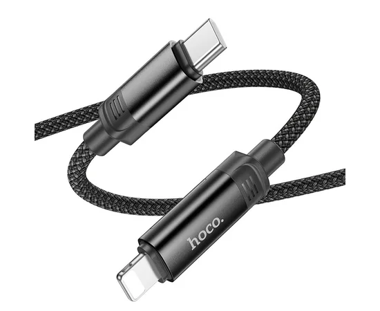 Дата кабель Hoco U126 Lantern 27W Type-C to Lightning (1.2m) Black