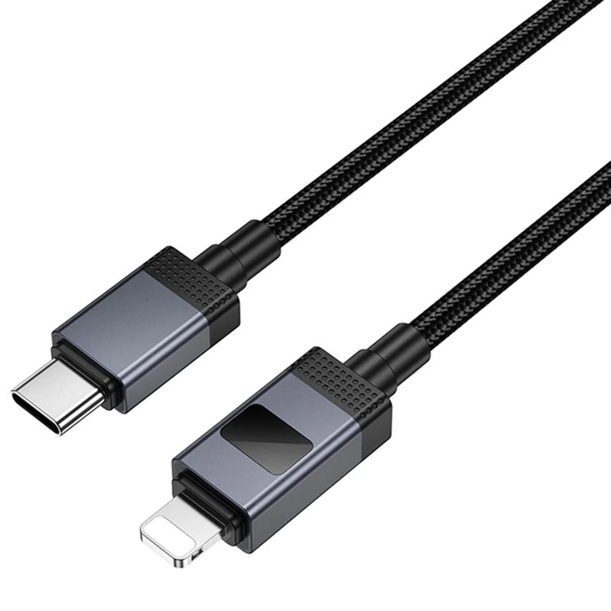 Дата кабель Hoco X118 Generous with display Type-C to Lightning 27W (1m) Black