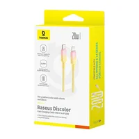 Дата кабель Baseus Discolor Series Fast Charging Type-C to Lightning 20W (1m) (P10374901) Custard Yellow