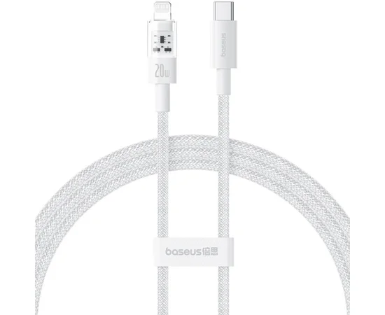 Дата кабель Baseus Gem Fast Charging Type-C to Lightning 20W (1m) (P10373001) Moon White