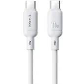 Дата кабель Baseus Silky Series OS Fast Charging Type-C to Type-C 100W (1m) (P10377704) Moon White