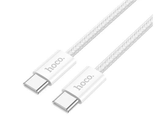 Дата кабель Hoco X104 Source 60W Type-C to Type-C (1m) White