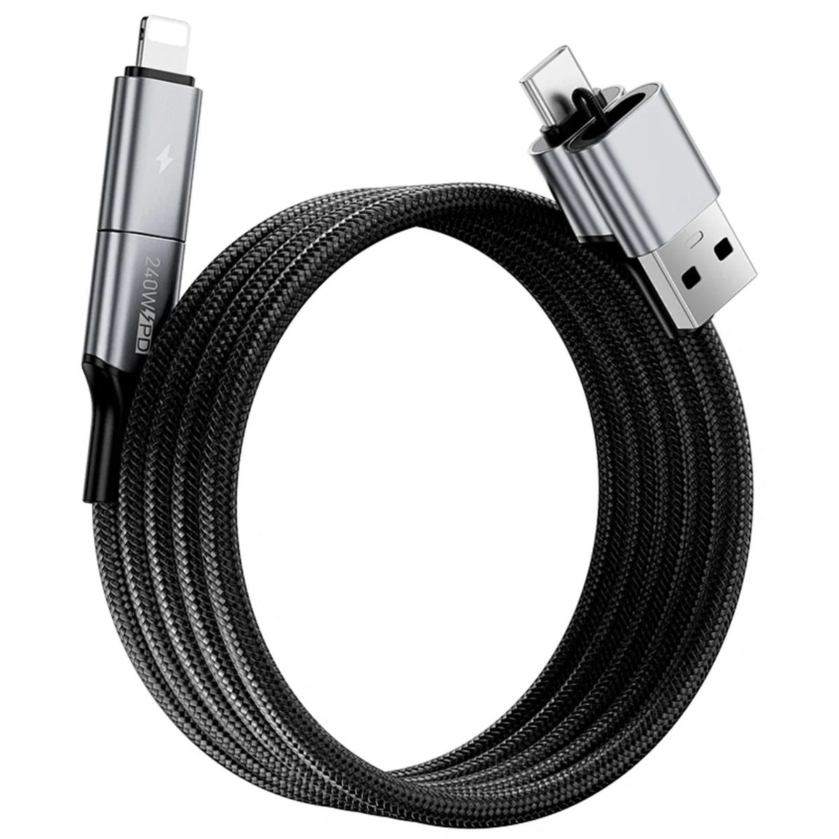 Дата кабель WIWU C077 Cyberlink Type-C to Lightning 27W (1m) Silver