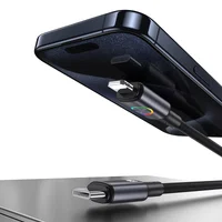 Дата кабель Usams US-SJ753 With Colorful Light Huan Ser. Type-C to Lightning 30W (1.2m) Tarnish