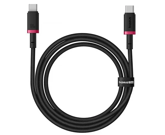 Дата кабель Baseus Dura Series Fast Charging Type-C to Type-C 100W (1m) (P10377803U01) Red / Black