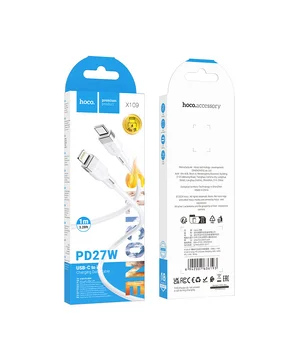 Дата кабель Hoco X109 Energy silicone Type-C to Lightning (1m) White