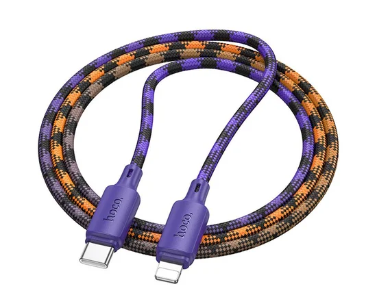 Дата кабель Hoco X116 Meridian Type-C to Lightning 27W (1m) Gradient Purple Mix