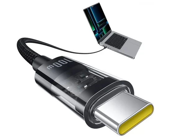 Дата кабель Baseus Gem Fast Charging Type-C to Type-C 100W (1m) (P10373000111) Cluster Black